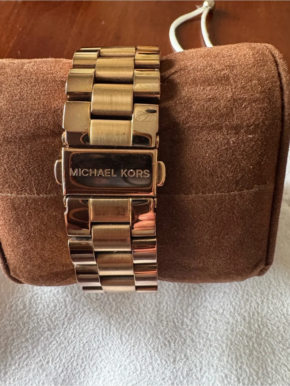 Michael Kors rose gold-tone watch blue dial
